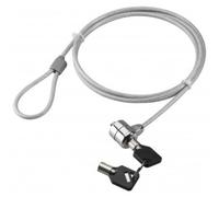 Cavo Antifurto Techly 106060 1,4 m 2 Chiavi Argento