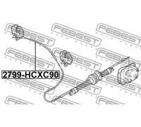 Cavo apertura cofano 2799-HCXC90 FEBEST per VOLVO XC90 I VAN XC90 I XC90 II