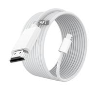 Cavo Apple USB-C a HDMI 4K a 60Hz per iPhone 15 serie 16, 1,8 m, in nylon intrecciato ad alta velocità da tipo C a HDMI 2.0, Thunderbolt 5/4/3 per MacBook Pro/Air, iPad Pro, iMac, Galaxy S25 S24