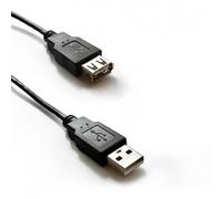 Cavo atlantis usb-2.0 a to usb a, m/f, 1mt, prolunga, nero, p019-ub2-aamf-1