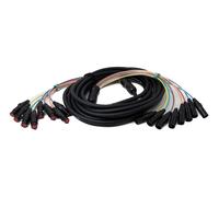 Cavo Audio 10 M XLR 3 Pin 8x Spina A 8x Presa Aux Adattatore IN Nero