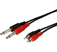 Cavo Audio 2 Rca Mono (M) 2 Jack Mono 6,3mm (M) 1,5 mt Monacor