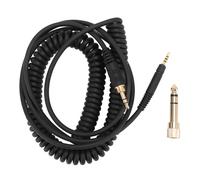 Cavo audio a spirale elastico e resistente per Sennheiser HD598, connettori TRS placcati in oro, suono Hi-Fi e stereo, cavo intrecciato robusto.