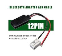 Cavo audio AUX adattatore Bluetooth NEUFU 12 PIN per Peugeot 207 307 407 308 Citroen C2 C3 RD4