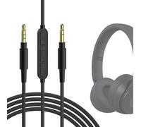 Cavo audio con microfono Geekria, compatibile con Beats Solo 4, Solo 3, Studio 3, da 1/8" (3,5 mm) a 3,5 mm, cavo stereo di ricambio con microfono inline e controllo del volume (5,6 ft/1,7 m)