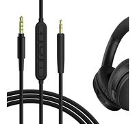 Cavo audio con microfono Geekria, compatibile con Bose QC45/QCUltraII/QC35II/QC25, da 2,5 mm a 3,5 mm, cavo stereo di ricambio con microfono inline e controllo volume (1,2 m)