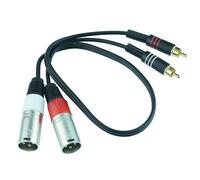 Cavo Audio Connettore 2x RCA Maschio Jack a 2x XLR Maschio 5m Nero