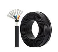 Cavo Audio/controllo Schermato UL2547 7 C 26-18 AWG, Rame Stagnato Toronato, Guaina PVC 25 ft (7,6 m), 300 V, Flessibile - Ideale Per CCTV, Elettronica DIY E Sistemi Elettrici(50ft,20AWG)