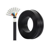 Cavo Audio/controllo Schermato UL2547, 8C 26-18 AWG, Rame Stagnato Intrecciato, Guaina In PVC, 7,6 m, Filo Flessibile A Bassa Tensione Per CCTV, Fai Da Te, Apparecchiature Elettriche(25ft,18AWG)