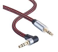 Cavo audio da 3,5 mm, cavo audio ausiliario ad angolo retto da 3,5 mm, compatibile con iPhone, iPad, smartphone, stereo per casa/auto e altro (8 m)