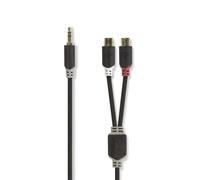 Nedis - Cavo audio stereo maschio o da 3,5 mm, 2 x RCA femmina