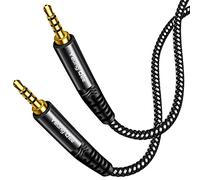 Cavo audio da maschio a maschio 3 m, 4 poli 3,5 mm, cavo audio TRRS maschio a maschio, cavo AUX per cuffie, PS4, telefono, tablet, cuffie, PC, laptop e altro (3 m)