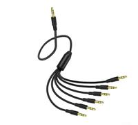 Cavo audio da maschio a maschio da 3,5 mm, supporta da una a sei uscite per cuffie per esperienze di ascolto condivise sul computer, cavo in PVC compatto e flessibile, perfetto per la distribuzione