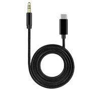 Cavo audio da USB C a 3,5 mm: suono stereo chiaro per la connessione da telefono a aux, cavo intrecciato da 3,3 piedi, design flessibile senza grovigli, chip + riduzione del rumore del cablaggio i