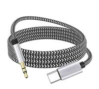 Cavo audio da USB-C a AUX da 3,5 mm, cavo stereo per auto certificato Apple MFi per iPhone 15/15 Plus/15 Pro/15 Pro Max, iPad Pro, MacBook, Samsung Galaxy S23 S22 Note 20, Pixel 5 6 (argento)