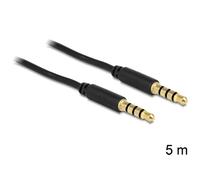Cavo audio DeLOCK 3,5 mm maschio a maschio 5 m nero