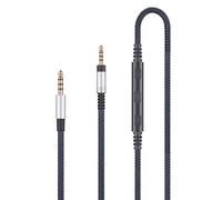 Cavo audio di ricambio compatibile con cuffie Sennheiser Momentum, Momentum 2.0, HD1, cavo audio compatibile con dispositivi Apple iPhone, iPod, iPad, con microfono in linea, controllo del volume
