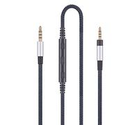Cavo audio di ricambio compatibile con cuffie Sennheiser PXC550, PXC480, cavo audio compatibile con iPhone, iPod, iPad, dispositivi Apple, con microfono in linea e controllo remoto del volume