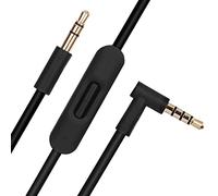 Cavo audio di ricambio con microfono in linea e controllo compatibile con cuffie Beats by Dr Dre Solo2/Solo 3/Studio 2 3/Pro/Detox/Wireless/Mixr/Executive/Pillola (4,6 m, nero)