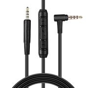 Cavo audio di ricambio per Bose 700 700 UC, QuietComfort 25, QuietComfort 35II, OE2, OE2i, On-Ear 2, 1,2 m, cavo jack stereo di ricambio da 3,5 mm a 2,5 mm con microfono/telecomando, nero