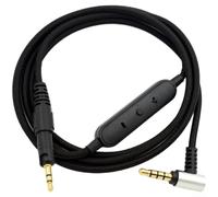 Cavo audio di ricambio per cuffie Audio-Technica ATH-M40X M50X M60X M70X, connettore placcato oro da 3,5 mm, telecomando in linea, 1,2 m, nero (modello cablato)