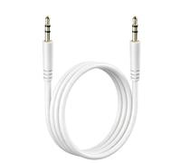 Cavo audio di ricambio per cuffie Skullcandy, da 3,5 mm a 3,5 mm, senza | Cavo AUX maschio a maschio, compatibile con cuffie Skullcandy Crusher ANC 2, Crusher EVO, Hesh ANC, Icon ANC, bianco