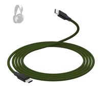 Cavo audio e ricarica USB C a USB C, 2 m, cavo di ricambio di tipo C compatibile con cuffie da gioco SteelSeries Arctis Nova 3/Nova 7/Arctis Nova Pro e webcam EMEET Piko 4K per streaming, verde