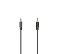 Cavo audio ""Flexi-Slim"", jack maschio da 3,5 mm/f. maschio, oro, nero, 0,75 m