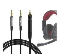 Cavo audio Geekria compatibile con Sennheiser Game One, Game Zero, PC 373D, GSP 500, GSP 600, 2,5 mm a doppio 3,5 mm con splitter a Y, cavo sostitutivo (5,6 ft/1,7 m)