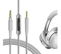 Cavo audio Geekria con microfono, compatibile con Bose QuietComfort SE, QC45/35II/35/25, 700, cavo stereo sostitutivo da 2,5 mm con microfono inline e controllo volume (4 ft / 1,2 m)