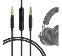Cavo audio Geekria con microfono compatibile con COWIN E7 E8, cavo per cuffie Anker Soundcore Space One, da 3,5 mm a 3,5 mm, cavo sostitutivo in nylon intrecciato (4 ft / 1,2 m) con microfono inline