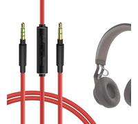 Cavo audio Geekria con microfono compatibile con cuffie B&O HX H9i H8 H9, B&W PX7 PX5 PX, cavo stereo sostitutivo da 1/8" (3,5 mm) a 3,5 mm con microfono in linea e controllo del volume(4 piedi/1,2 m)