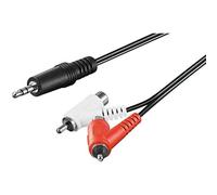 Cavo audio Goobay Jack da 3,5 mm a 2xRCA maschio/maschio 1,5 m Nero
