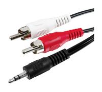 Cavo audio Goobay Jack da 3,5 mm a 2xRCA maschio/maschio 50 cm Nero