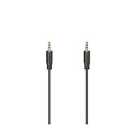 Hama Cavo audio Flexi-Slim jack 3,5 mm 0,75 m nero/dorato Nuovo