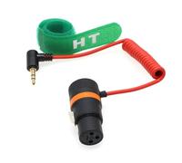 Cavo audio HangTon XLR 3 pin a Mini Jack 3,5 mm per microfono Boya Rode a Red Komodo 6K DSMC2, per fotocamera, telefono, computer, PC, connettore ad angolo retto intrecciato rosso, 50 cm