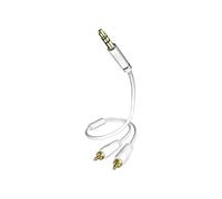 Cavo audio - Inakustik - 0031000075 - 2x Cinch-RCA maschio - 1x Jack 3.5 mm - 0.75 m bianco