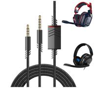 Cavo audio intrecciato in nylon per cuffie, cavo audio di ricambio con connettori da 3,5 mm, compatibile con le cuffie da gioco Astro A10A40TR, audio