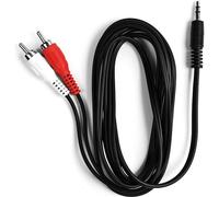 Cavo audio jack 3,5 mm stereo maschio a 2 RCA maschio, lunghezza cavo 1,8 m