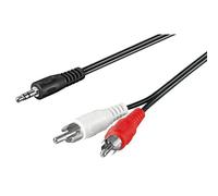 Cavo audio Goobay 3,5mm maschio a 2 x RCA maschio 1,5 m nero