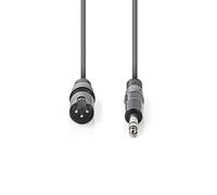 CAVO AUDIO JACK 6.3 BILANCIATO METALLO M / XLR FEMM. 5mt GRIGIO