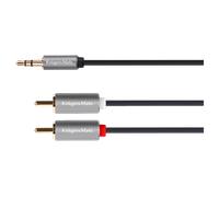 CAVO AUDIO KRÜGER & MATZ 3, da 3.5 mm jack a RCA, 100 cm, Nero, Argento, Oro, Bianco