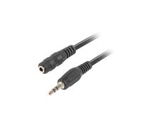 lanberg ca-10cc mjfj BK 0015 Jack Maschio a Jack da 3.5 mm Femmina Stereo Audio Cable, 1,5 m Nero