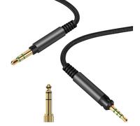Cavo audio Linkidea per cuffie Sennheiser HD 620S/599/598SR/579/569/560S/559/558/550/505/400 PRO, 2,5 mm - 3,5 mm, cavo AUX sostitutivo (9,8 ft / 3 m)