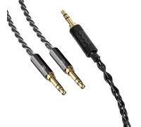Cavo audio Linkidea Upgrade 6N compatibile con HIFIMAN Edition XS, SUNDARA, Arya, HE400SE, Ananda e Denon AH-D7200, maschio 3,5 mm a doppio maschio 3,5 mm, 1,5 m