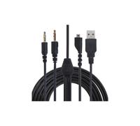 Cavo audio/microfono RGB di ricambio USB da 3,5 mm con splitter per cuffie da gioco SteelSeries Arctis3, 5 e 7Pro (cablata e wireless).