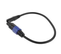 Cavo Audio Microfono Xlr Maschio 50cm con Blocco a 3 Pin | Subwoofer da Palco e Amplificatori, Routing Stabile, Metallo e Plastica, Nero, per Prove e Teatro