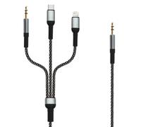Cavo audio multi-connettore da jack 3,5 mm USB-C Lightning a jack 3,5 mm 1,5 m