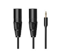 Cavo Audio Multifunzione Da 3,5 / 6,35 Mm Jack Maschio A Doppio Jack Maschio XLR Cavo di Prolunga XLR 6,35 / 3,5 Mm 3 M