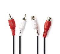 Cavo audio Nedis CAGB24205BK50 2x RCA 5 m nero nickel